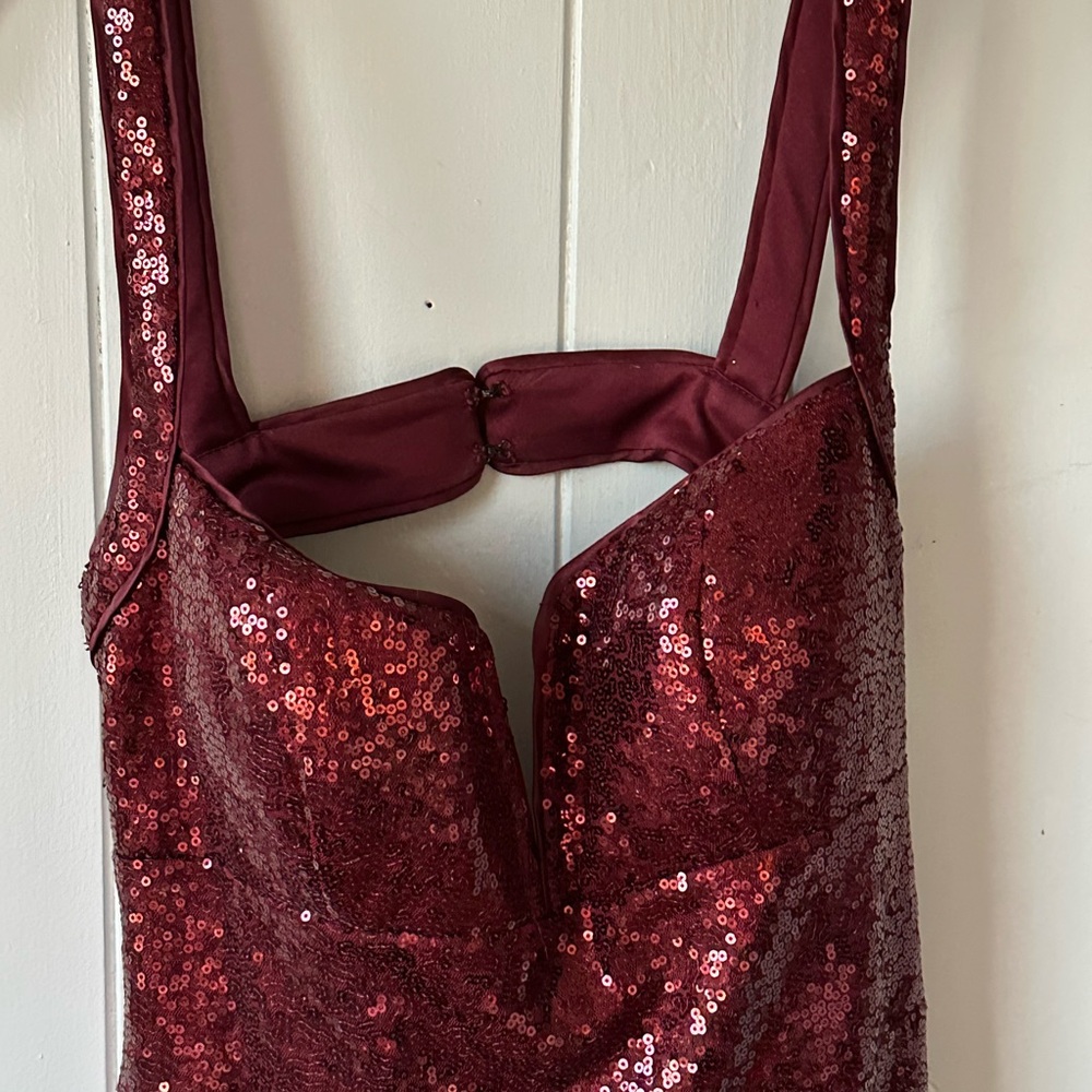 Azazie “Petra” dress in dark red sequins - Picture 9 of 15